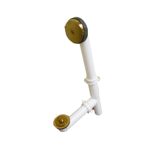 Bluevue Push and pull drain, light duty, brushed gold BV-DRWASTEASMBLY-BG